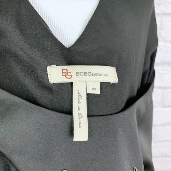 BCBGeneration Black Mini Dress XS Open Ladder Back - Picture 7 of 8